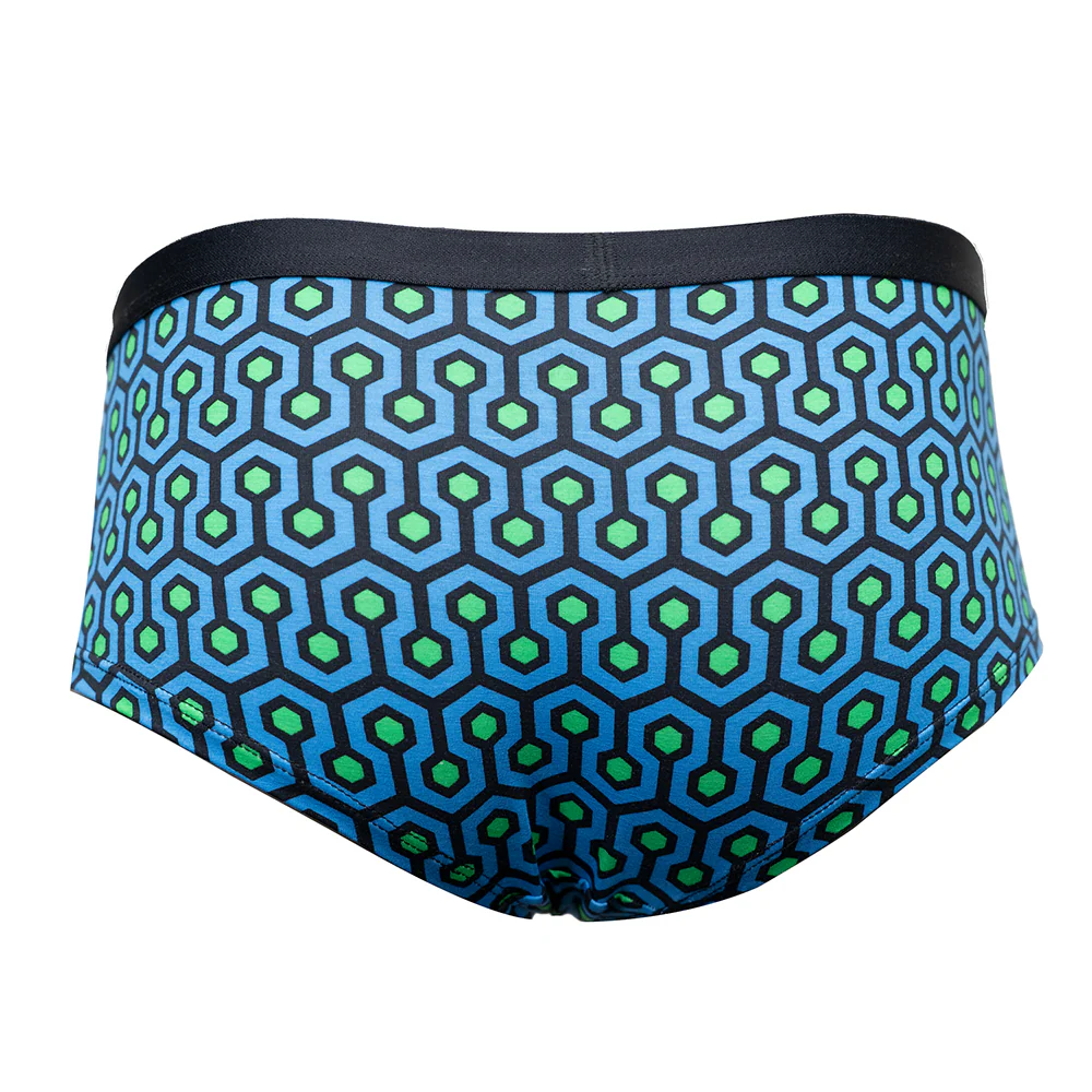 SHEATH Women's Bamboo Hexagon Cheeky Boyshorts - Image 6